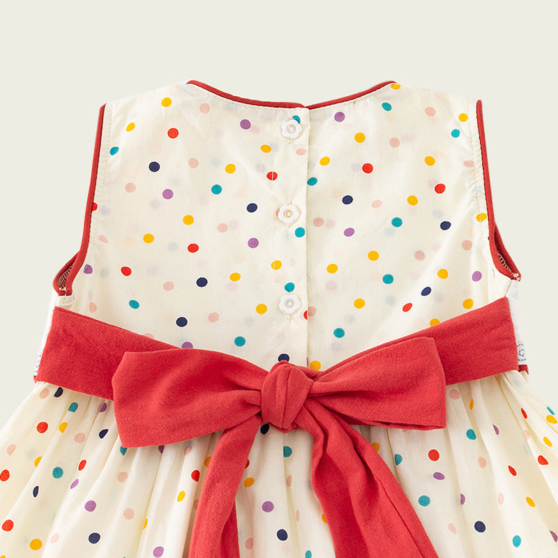 Design Summer Kids Girls Cute Colorful Dots Sailing Boats Embroidered Sleeveless Dress, MyKids-USA®, Baby & Toddler Dresses, MyKids-USA -  -  -  -  -  -  - 
