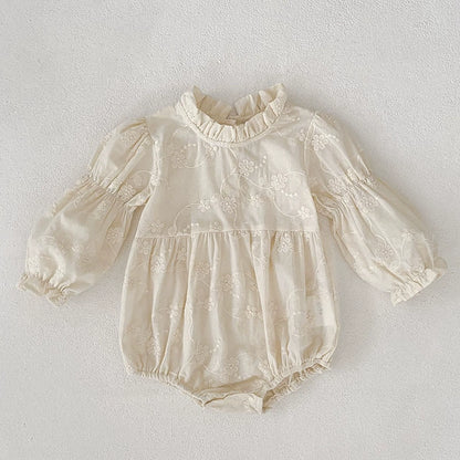 Autumn Baby Girls French Style Flowers Pattern Long-sleeved Onesies and Dress – Princess Sister Matching Set, MyKids-USA®, Baby & Toddler Outfits, MyKids-USA - Size/Age - 66 (3-6M) - Color - Apricot -  -  - TR2507282342-A