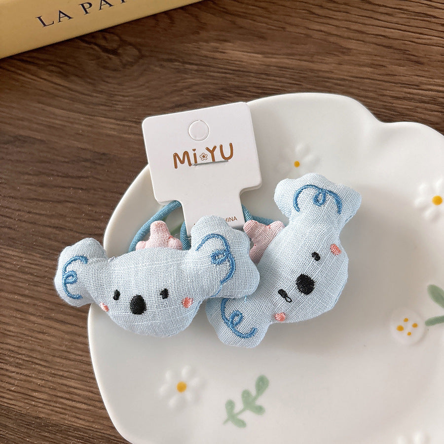 Collection of 2 Versatile Animals Cartoon Hair Ties, MyKids-USA®, Ponytail Holders, MyKids-USA - Size/Age - Average Size (0-12Y） - Color - Blue -  -  - TR2601311436-A.