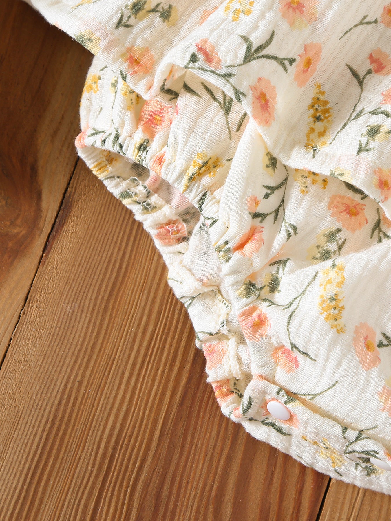 Design Summer Baby Kids Girls Sleeveless Flowers Pattern Bodysuit with Hat