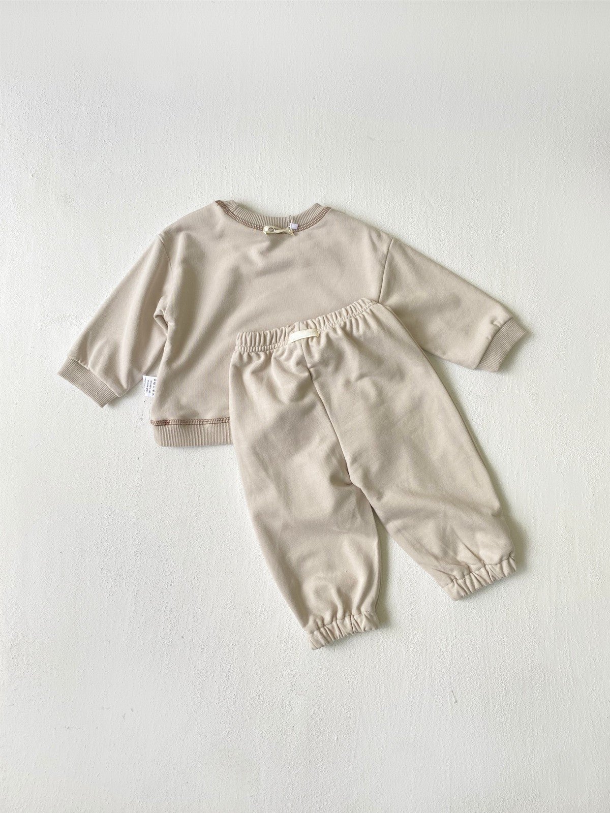 MyKids-USA® Autumn Baby Kids Unisex Long Sleeves Letters Pattern Pullover and Plain Pants Clothing Set