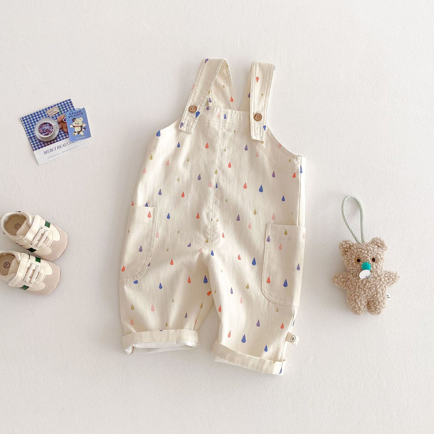 Spring Arrival Baby Unisex Sleeveless Dots or Striped Pattern Rompers Overalls, MyKids-USA®, Baby One-Pieces, MyKids-USA - Size/Age - 73 (6-9M) - Color - Apricot -  -  - TR2603082351-A.