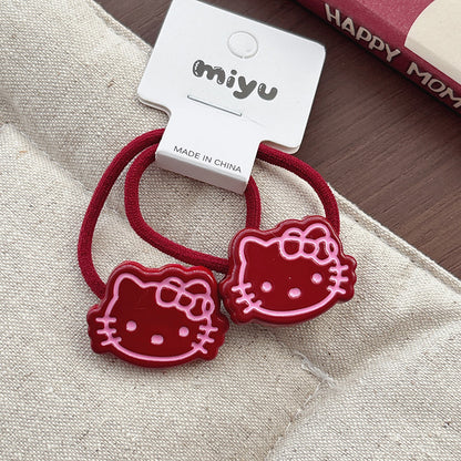 Cute Red Hair Tie, MyKids-USA®, Ponytail Holders, MyKids-USA - Size/Age - Average Size (0-12Y） - Color - Pink -  -  - TR2604172252-B.