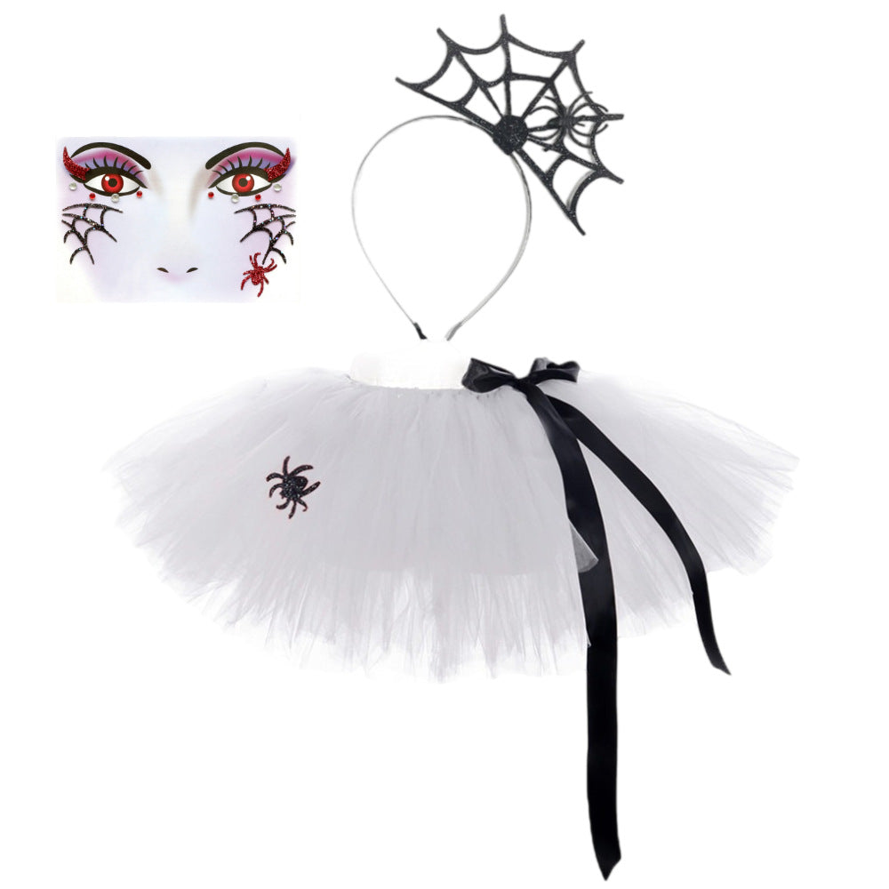 Children Girls’ Halloween Costume Set: Cosplay Tulle Skirt with Accessories – Sets, MyKids-USA®, Costume Sets, MyKids-USA - Size/Age - S (1-3Y) - Color - Beige -  -  - TR2409071049.