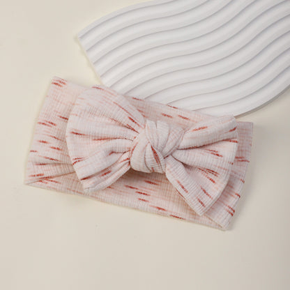 Printed Bow Headband for Baby with Fontanelle Protection, MyKids-USA®, Hair Pins, Claws & Clips, MyKids-USA - Size/Age - Average Size (0-6Y） - Color - Pink -  -  - TR2411282308-D.
