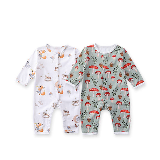 Fashion Print Pattern O-Neck Long Sleeve Rompers, MyKids-USA®, Baby One-Pieces, MyKids-USA -  -  -  -  -  -  - .