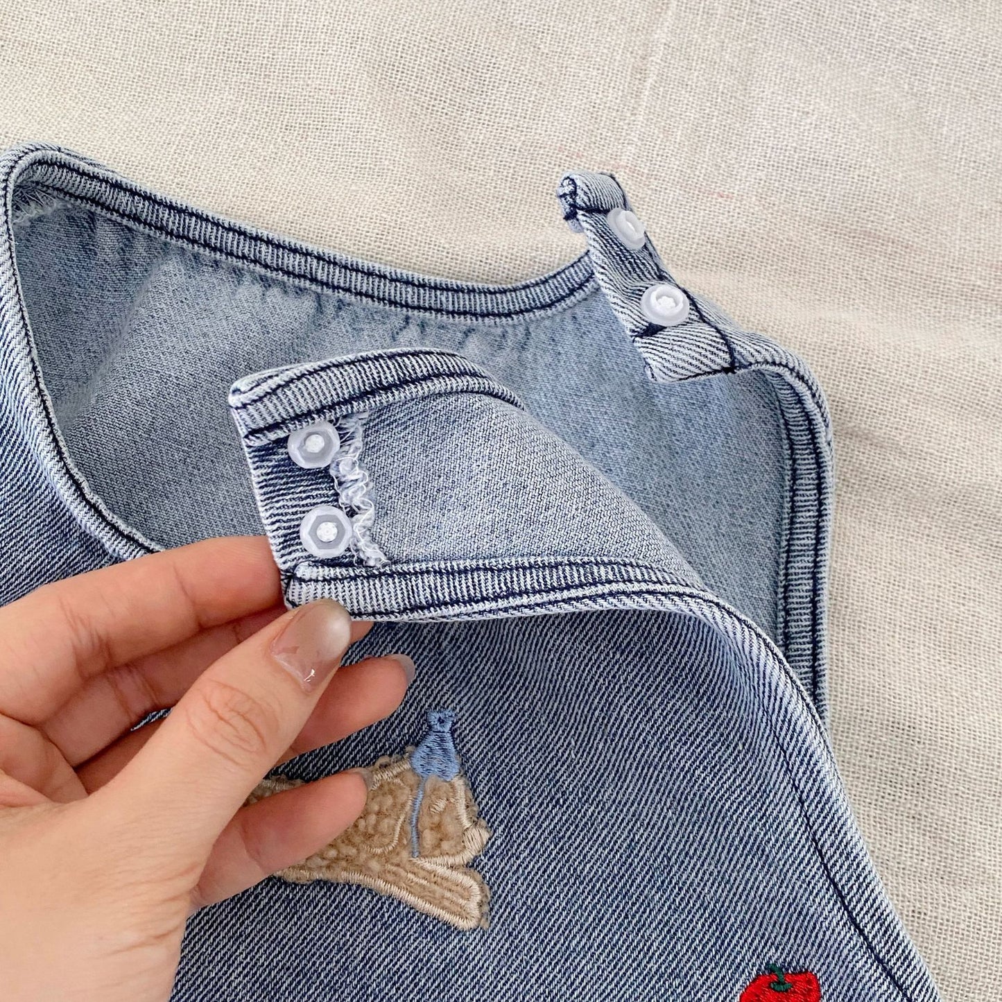 Spring and Autumn Baby Kids Girls Long Sleeves Cartoon Pattern Top and Denim Sleeveless Rompers Clothing Set, MyKids-USA®, Baby & Toddler Outfits, MyKids-USA -  -  -  -  -  -  - .