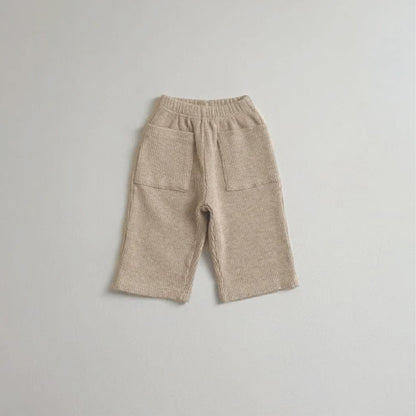 Arrival Baby Kids Boy And Girl Solid Color Waffle Grid Winter and Autumn Casual Pants, MyKids-USA®, Trousers, MyKids-USA - Size/Age - 73 (6-9M) - Color - Beige -  -  - TR2601061545-A.