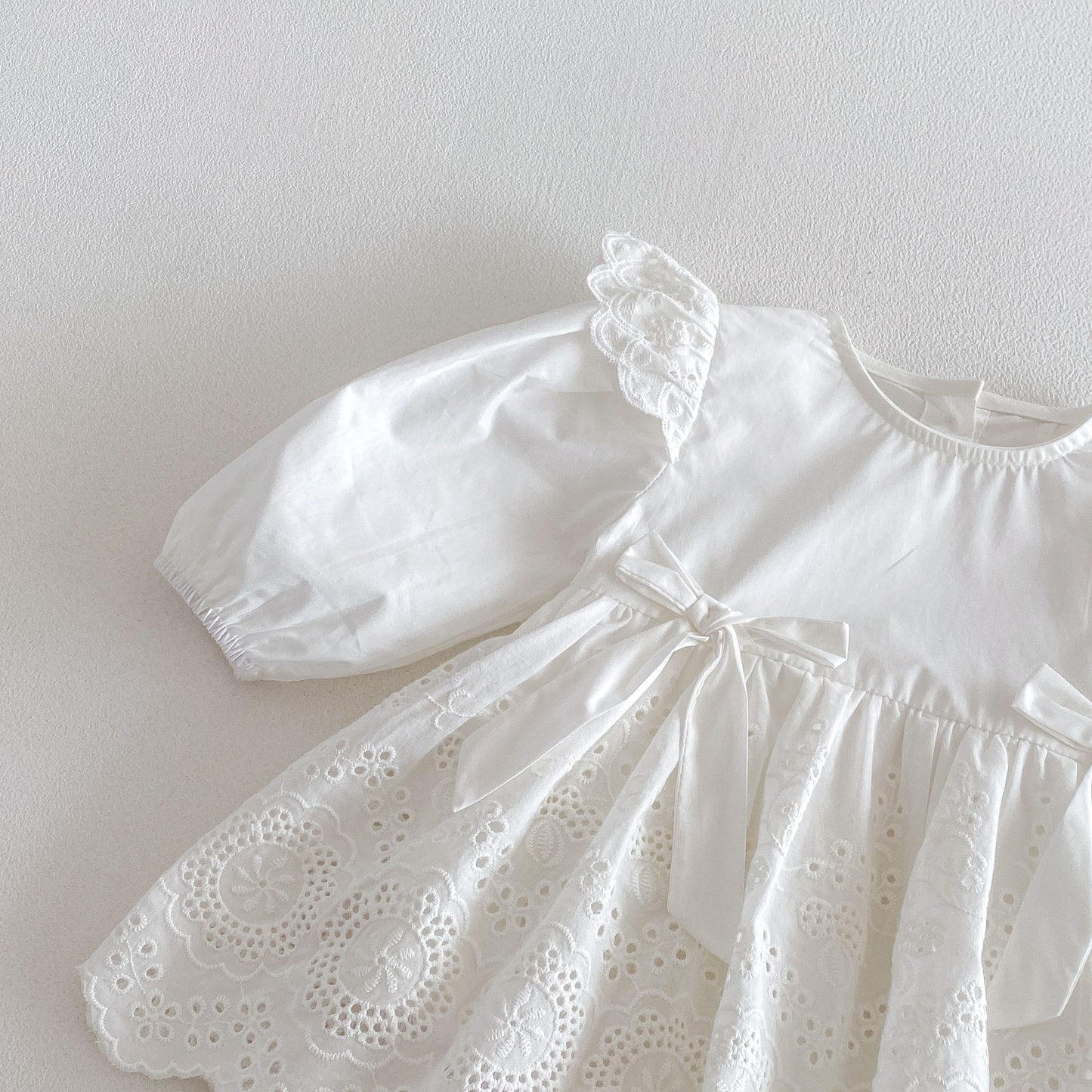 Spring Arrival Baby Girls Long Sleeves Flowers Hollow-out Pattern Onesies Dress, MyKids-USA®, Baby & Toddler Dresses, MyKids-USA -  -  -  -  -  -  - .