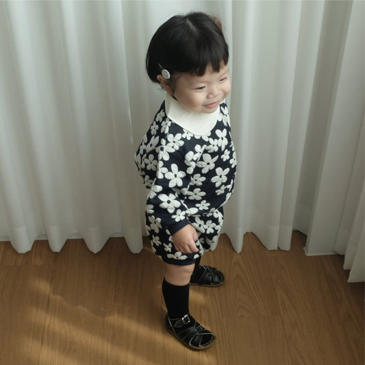 Autumn and Spring Baby Kids Girls Long Sleeves Flowers Pattern Top and Bloomers Clothing Set, MyKids-USA®, Baby & Toddler Outfits, MyKids-USA - Size/Age - 66 (3-6M) - Color - Beige -  -  - TR2601271432-A.