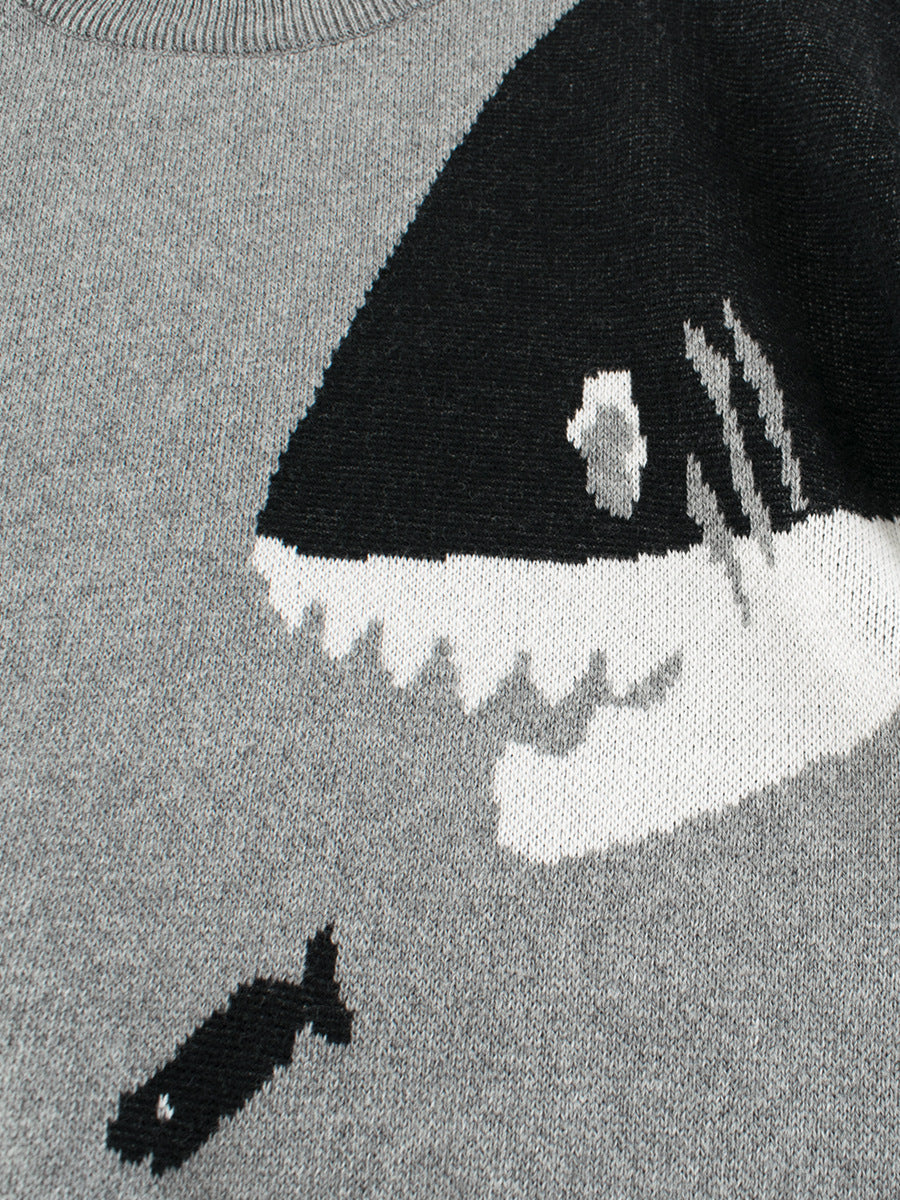 Baby Boy Kids Fish and Shark Pattern Crew Neck Long Sleeves Knitwear Pullover, MyKids-USA®, Baby & Toddler Outerwear, MyKids-USA -  -  -  -  -  -  - 