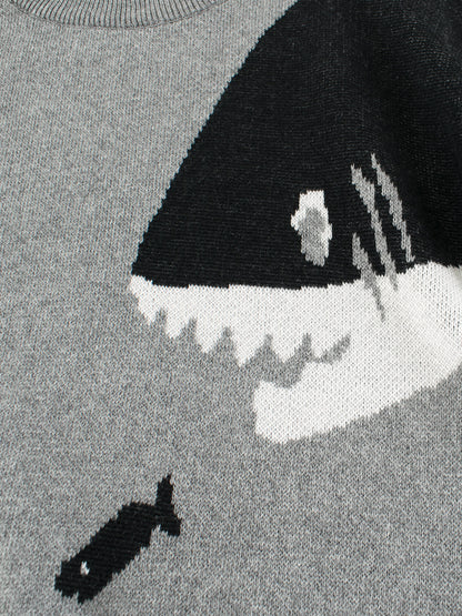 Baby Boy Kids Fish and Shark Pattern Crew Neck Long Sleeves Knitwear Pullover, MyKids-USA®, Baby & Toddler Outerwear, MyKids-USA -  -  -  -  -  -  - 