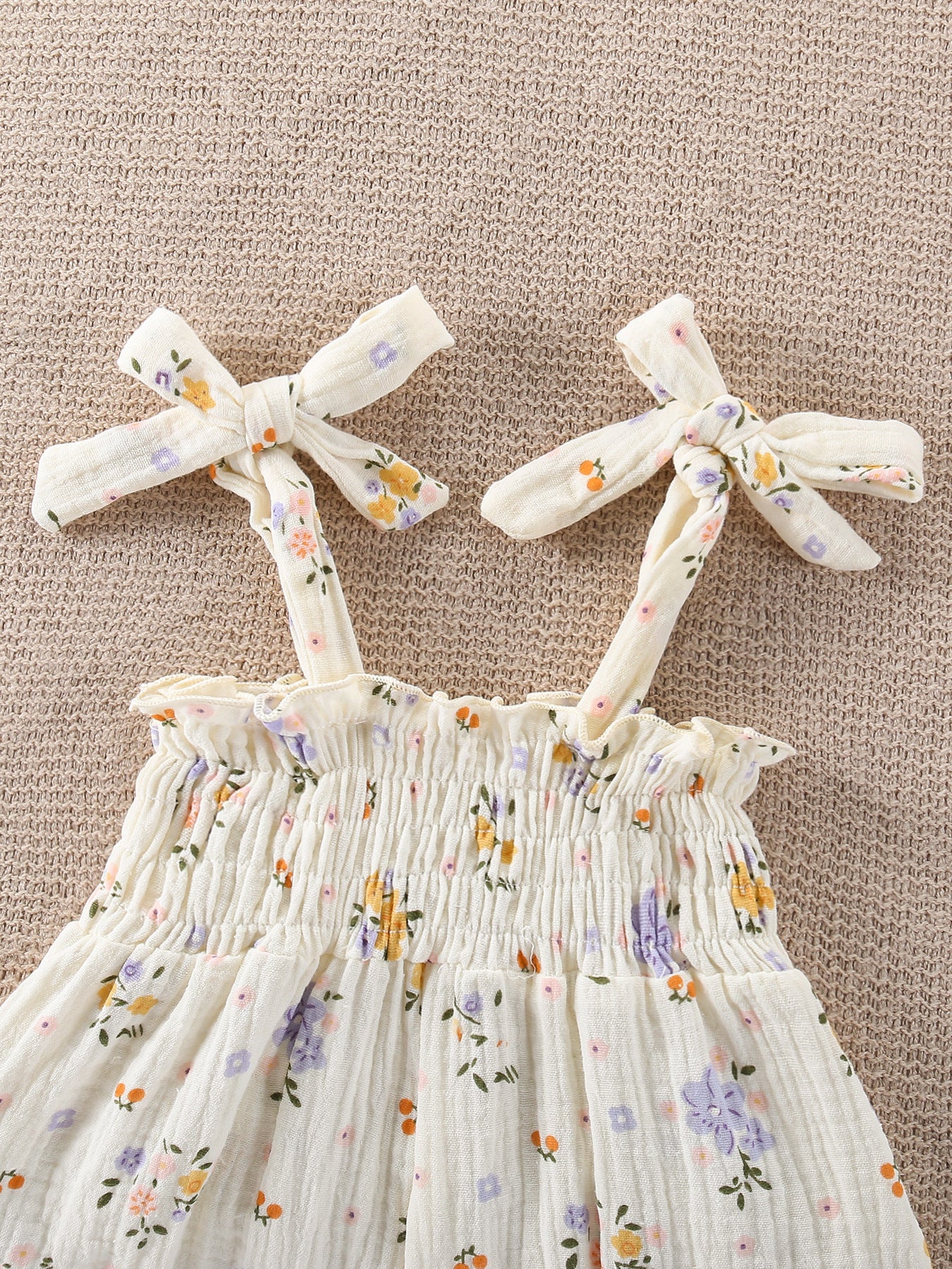 Design Summer Baby Kids Girls Sleeveless Flowers Pattern Rompers with Hat