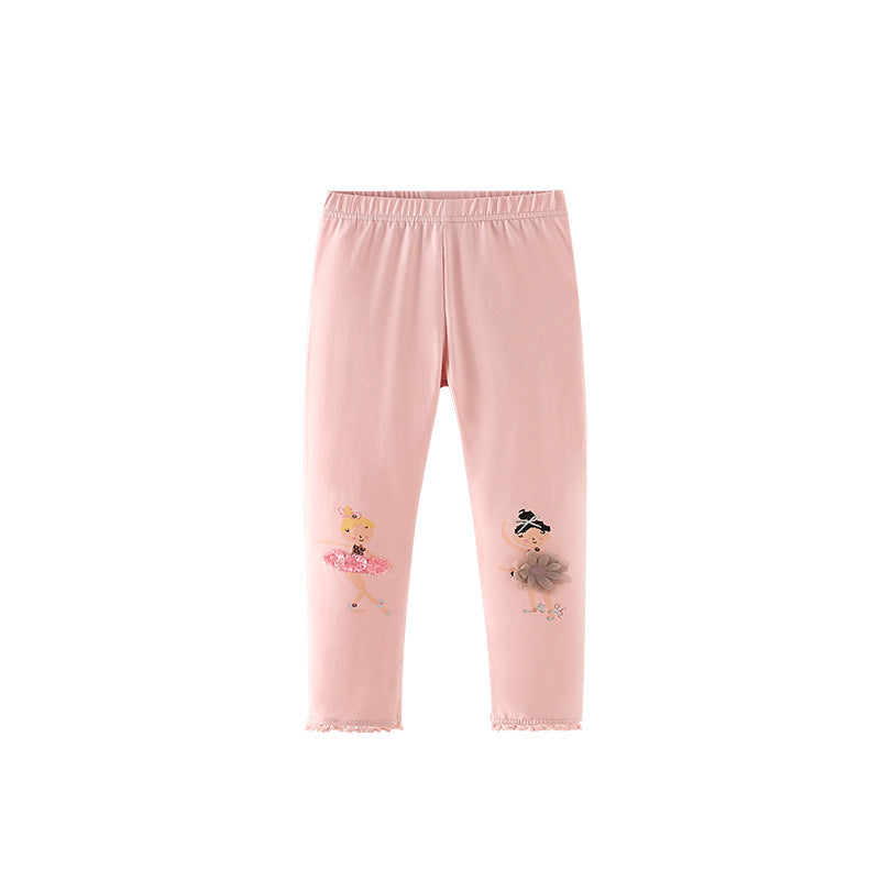 Autumn Arrival Baby Kids Girls Cartoon Pattern Cute Pants, MyKids-USA®, Trousers, MyKids-USA - Size/Age - 100 (2-3Y) - Color - Pink -  -  - TR2509182320-A