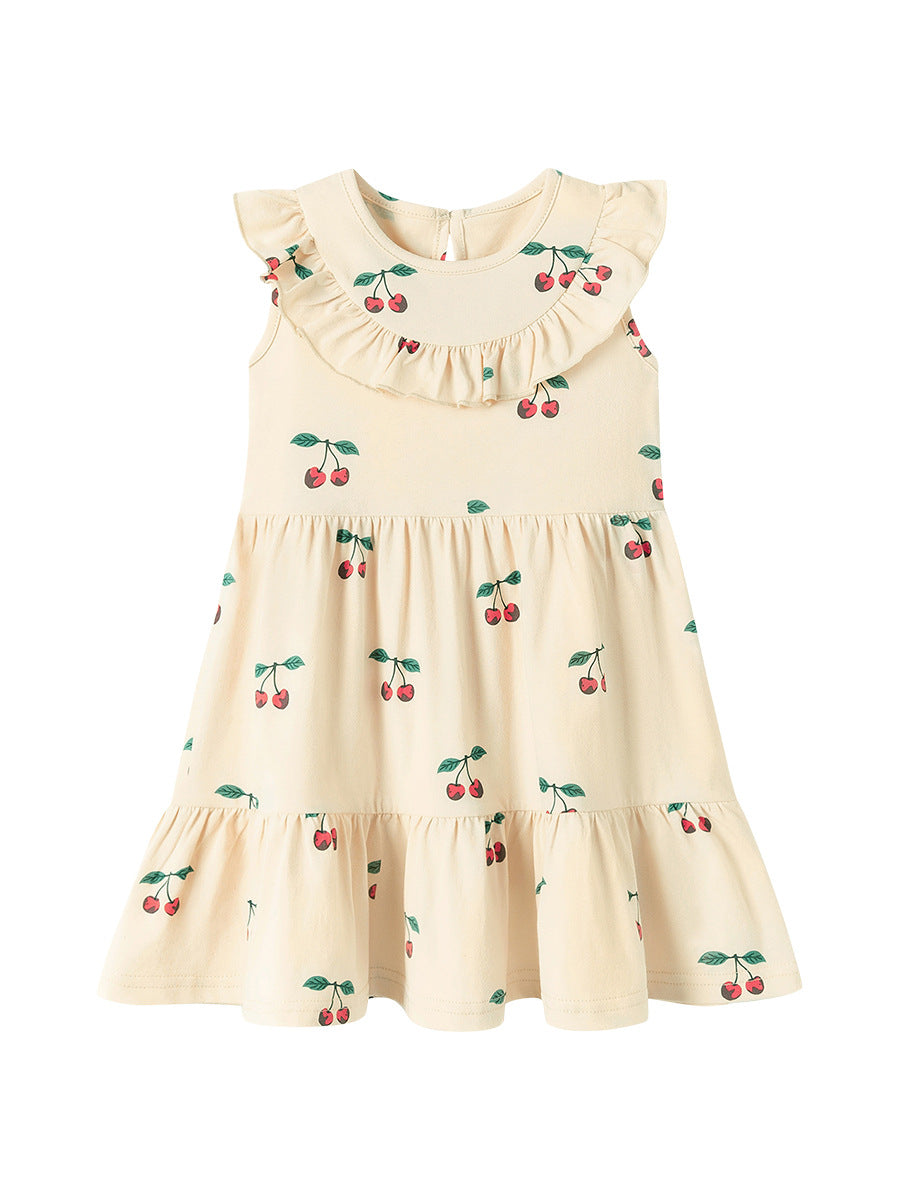 Summer Arrival Cherry Pattern Sleeveless Dress for Stylish Girls, MyKids-USA®, Baby & Children's Dresses, MyKids-USA -  -  -  -  -  -  - .