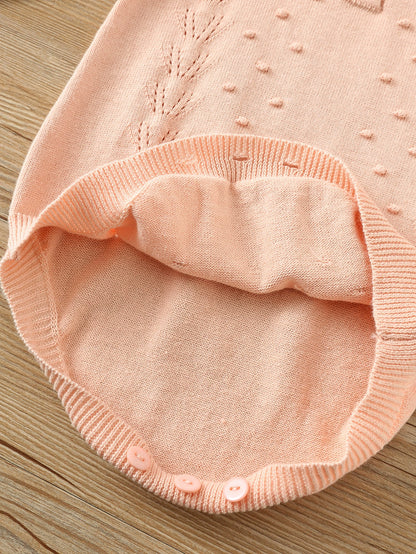 Autumn Arrival Baby Girls Knitted Long Sleeves Hollow-out Pattern Onesies, MyKids-USA®, Bodysuits, MyKids-USA -  -  -  -  -  -  - 