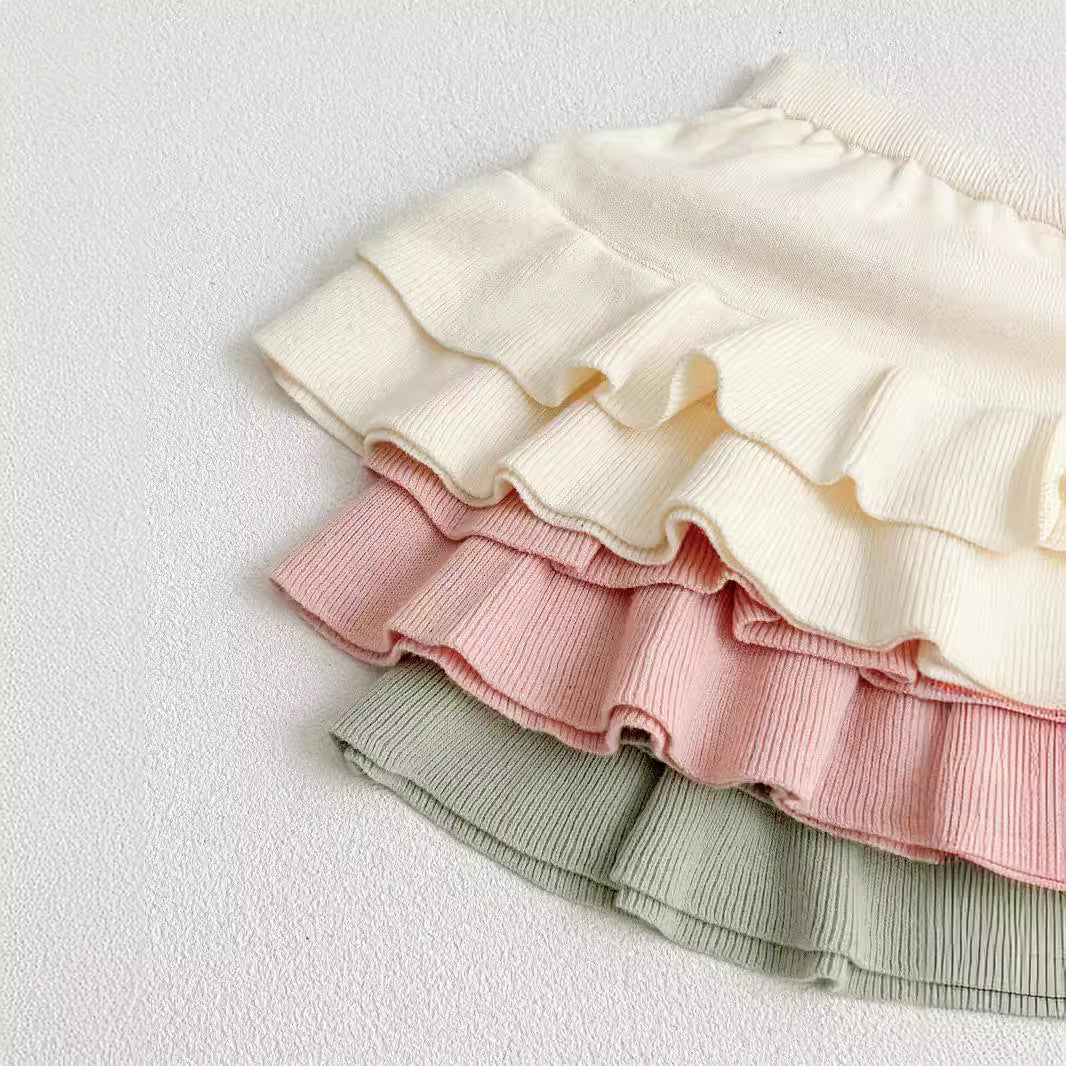 Summer Baby Kids Solid Color and Striped Hollow-out Pattern Sleeveless Top Vest with Skirt Clothing Set for Girls, MyKids-USA®, Baby & Toddler Outfits, MyKids-USA -  -  -  -  -  -  - 