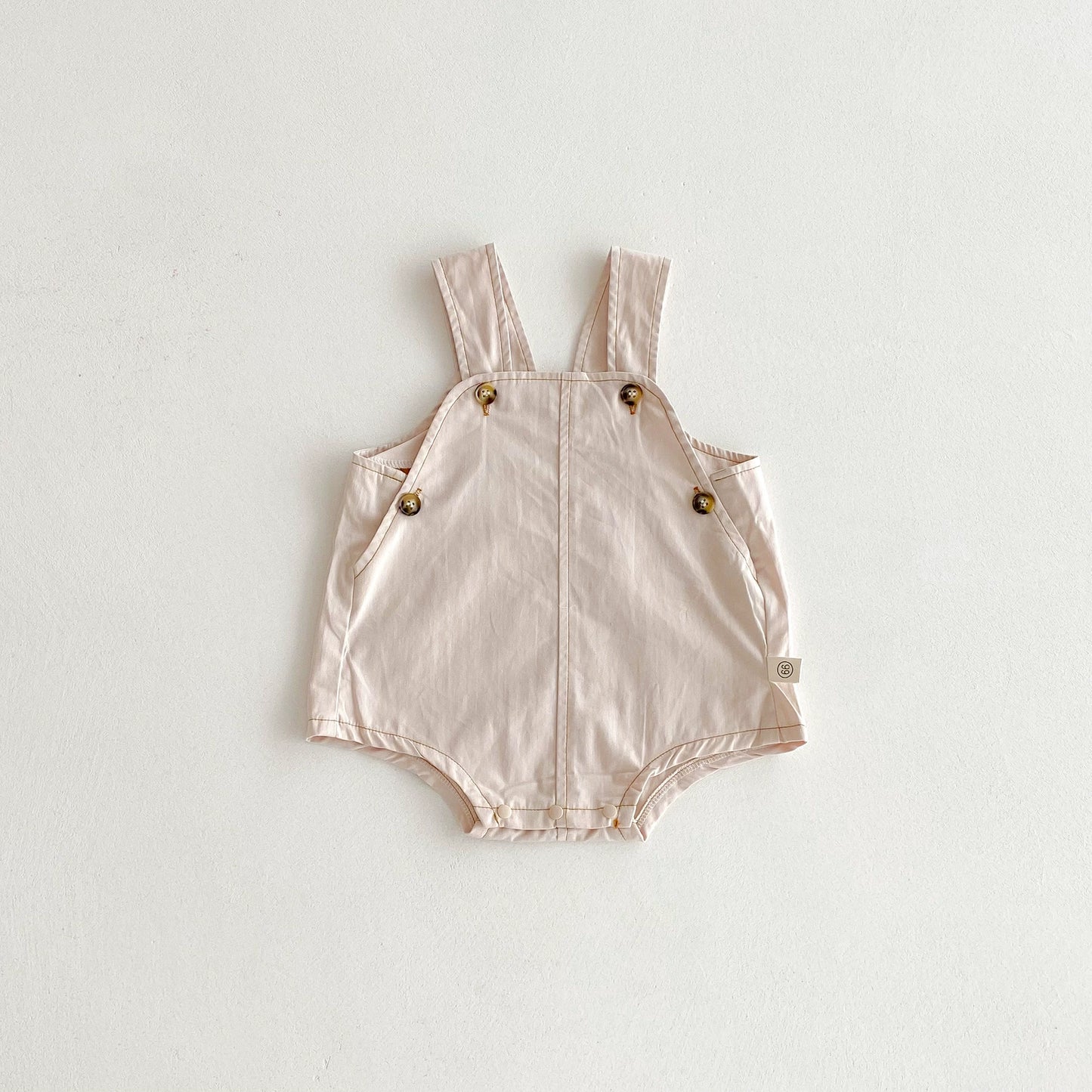 Summer Arrival Baby Unisex Solid Color Sleeveless Onesies Overalls, MyKids-USA®, Baby One-Pieces, MyKids-USA - Size/Age - 66 (3-6M) - Color - Beige -  -  - TR2506242350-A