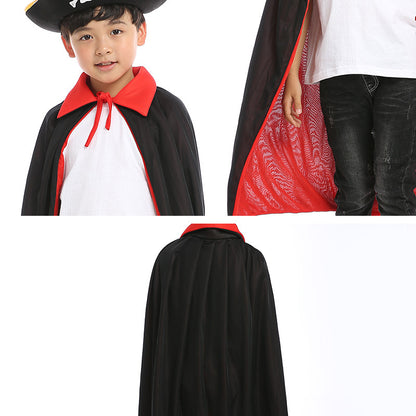 Halloween Pirate Cape Hats 3-Piece Sets Ghost Festival Cosplay