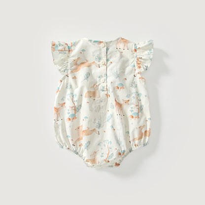 Summer Arrival Baby Girls Cute Animals and Floral Pattern Fly Sleeves Onesies, MyKids-USA®, Baby One-Pieces, MyKids-USA -  -  -  -  -  -  - 
