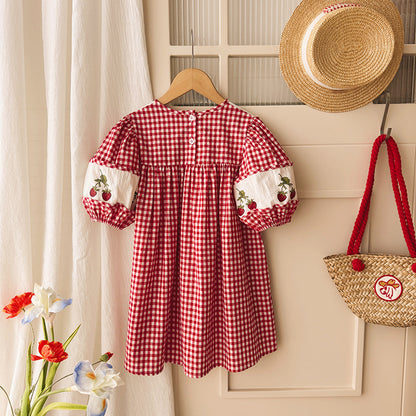 Summer Arrival Baby Girls Short Sleeves Fruits Pattern Color Patchwork Dress, MyKids-USA®, Baby & Children's Dresses, MyKids-USA -  -  -  -  -  -  - .