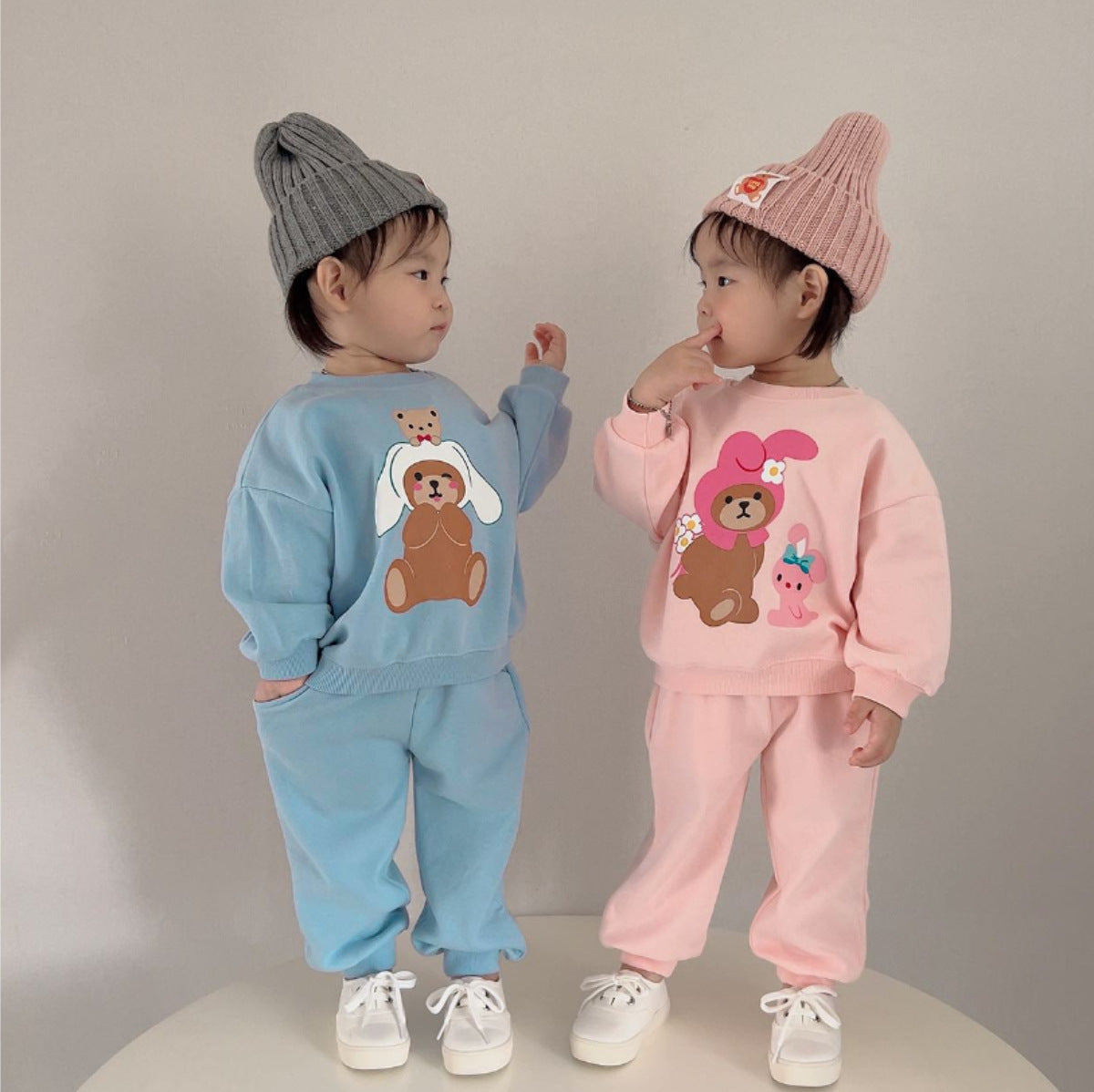 MyKids-USA® Autumn Baby Kids Unisex Long Sleeves Cartoon Pattern Sweatshirt and Pants Clothing Set