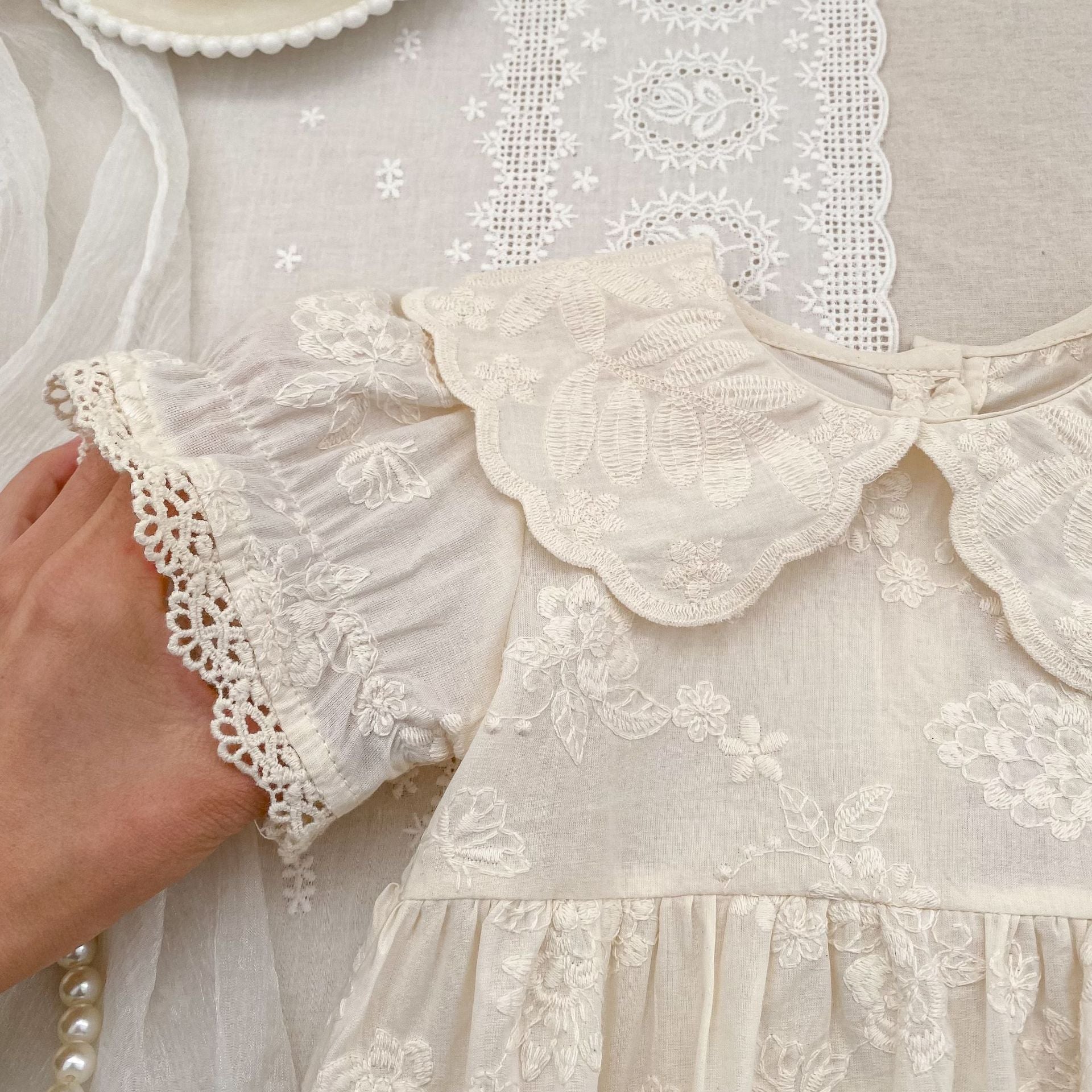 Arrival Summer Flowers Pattern Embroidered Baby Kids Girls Onesies and Dress – Princess Sister Matching Set, MyKids-USA®, Baby & Children's Outfits, MyKids-USA -  -  -  -  -  -  - .