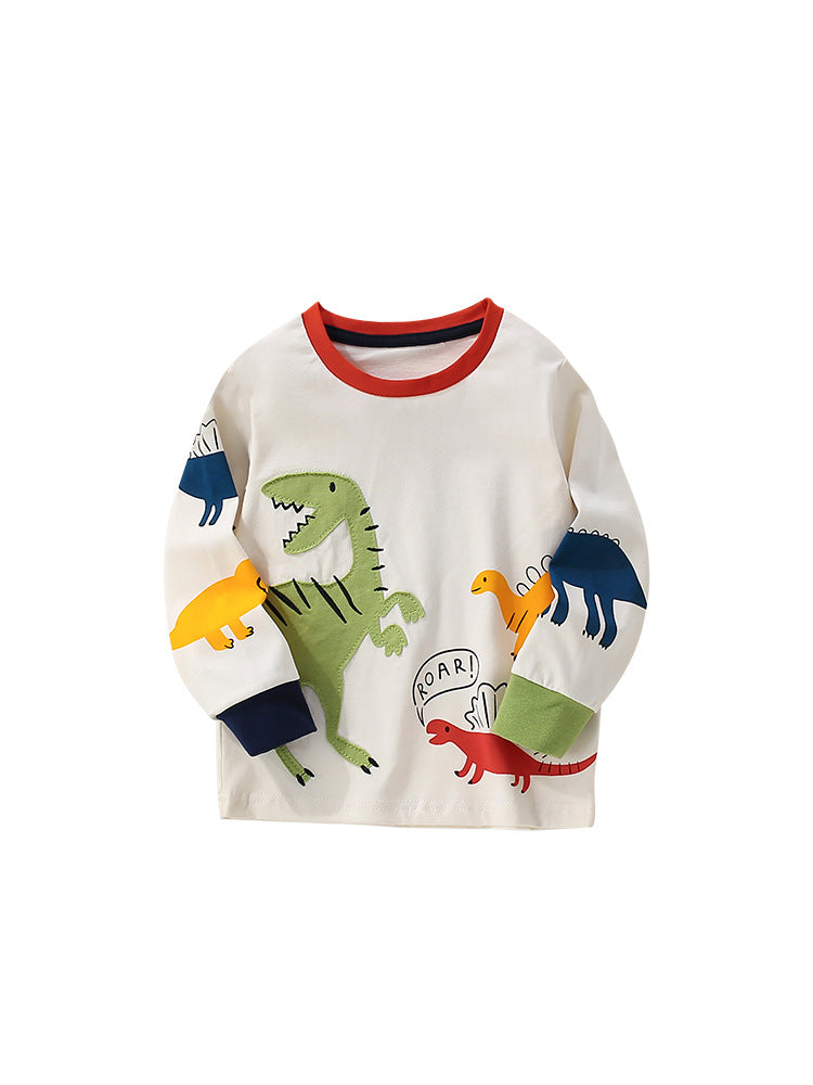 Autumn and Spring Arrival Animals Cartoon Pattern Long Sleeves Top for Stylish Boys, MyKids-USA®, Shirts, MyKids-USA -  -  -  -  -  -  - .