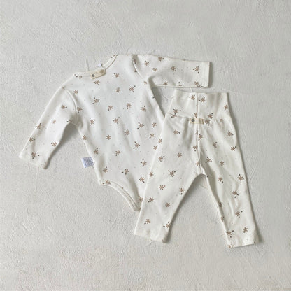 MyKids-USA® Spring and Autumn Baby Kids Girls Long Sleeves Floral Onesies and Pants Clothing Set
