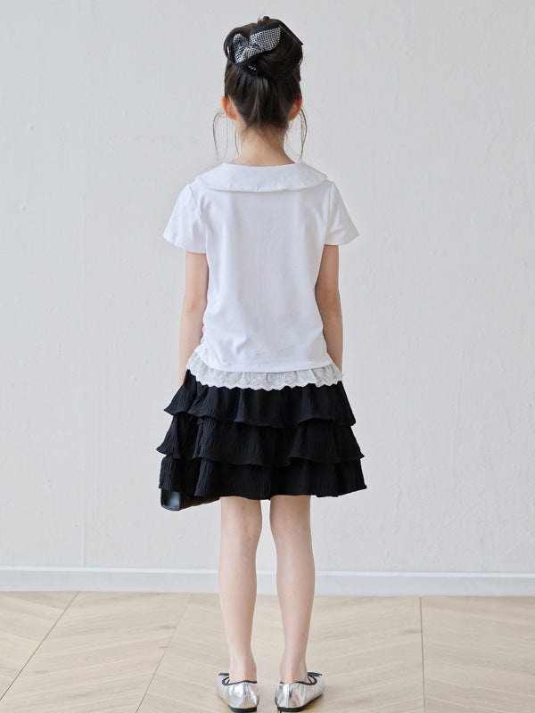 Arrival Summer Baby Kids Girls Short Sleeves Puppy Pattern T-Shirt and Black Skirt Sets, MyKids-USA®, Baby & Children's Outfits, MyKids-USA -  -  -  -  -  -  - .