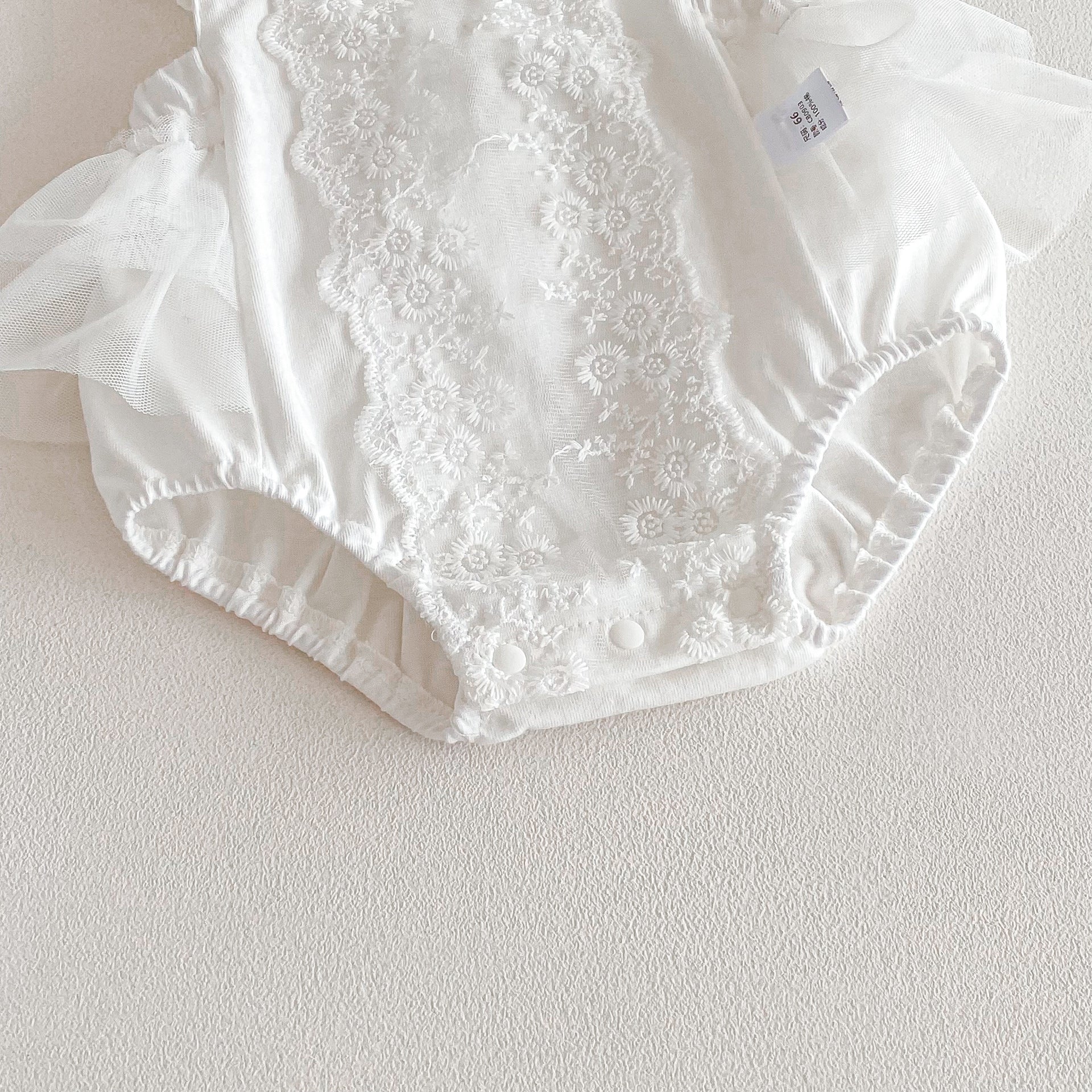 Summer Arrival Baby Girls Sleeveless Flowers Lace Embroidered Pattern Strap Bodysuit, MyKids-USA®, Bodysuits, MyKids-USA -  -  -  -  -  -  - .