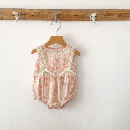 Summer Arrival Girls Cute Flowers Pattern Sleeveless Onesies and Dress – Princess Sister Matching Set, MyKids-USA®, Baby & Toddler Dresses, MyKids-USA -  -  -  -  -  -  - 