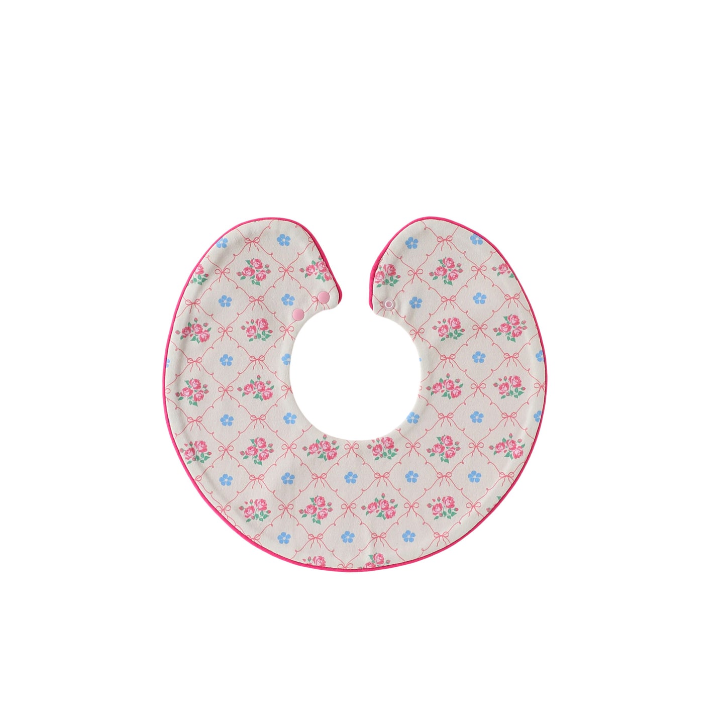 Adorable Simple Pattern Cotton Snap-on Round Shaped Bib, MyKids-USA®, Bibs, MyKids-USA - Size/Age - S (0-1Y) - Color - Light Pink -  -  - TR2512270950-D.