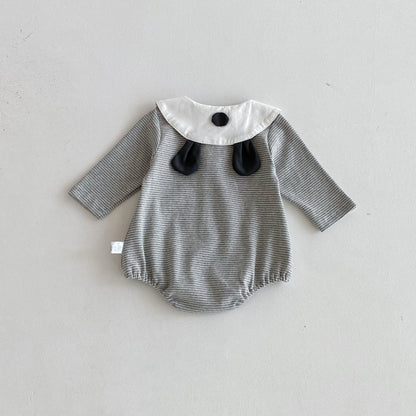 Autumn Arrival Baby Girls Long Sleeves Striped Onesies with Collar, MyKids-USA®, Baby One-Pieces, MyKids-USA -  -  -  -  -  -  - 