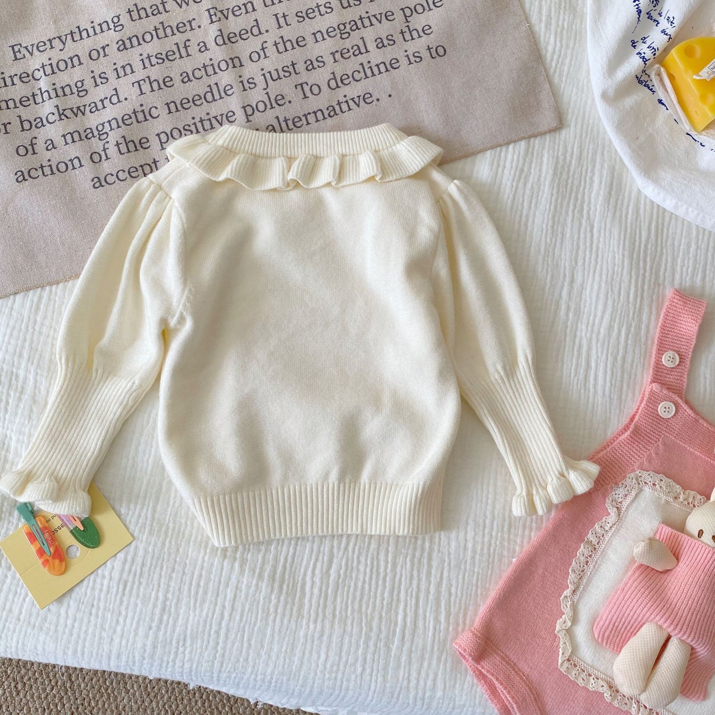 Winter and Autumn Baby Kids Girls Long Sleeves Plain Knitted Sweater and Cartoon Sleeveless Onesies Clothing Set, MyKids-USA®, Baby & Toddler Outfits, MyKids-USA -  -  -  -  -  -  - 