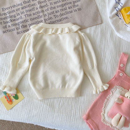 Winter and Autumn Baby Kids Girls Long Sleeves Plain Knitted Sweater and Cartoon Sleeveless Onesies Clothing Set, MyKids-USA®, Baby & Toddler Outfits, MyKids-USA -  -  -  -  -  -  - 