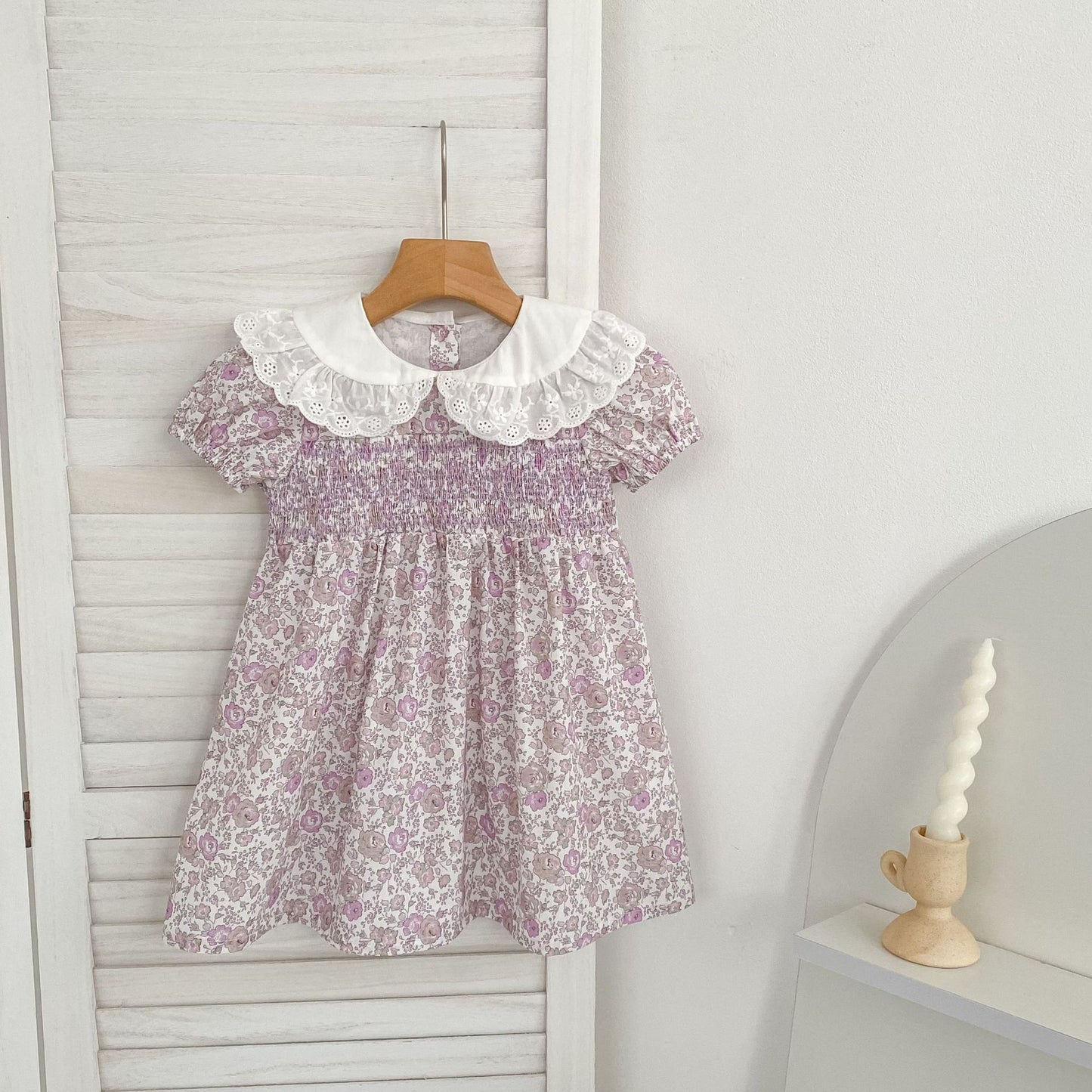 Summer Girls Floral Pattern Lace Trim Collar Bodysuit and Dress – Princess Sister Matching Set, MyKids-USA®, Baby & Children's Outfits, MyKids-USA -  -  -  -  -  -  - .