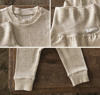 Hot Selling Autumn Baby Kids Long Sleeves Dots Pattern Top and Pants Set