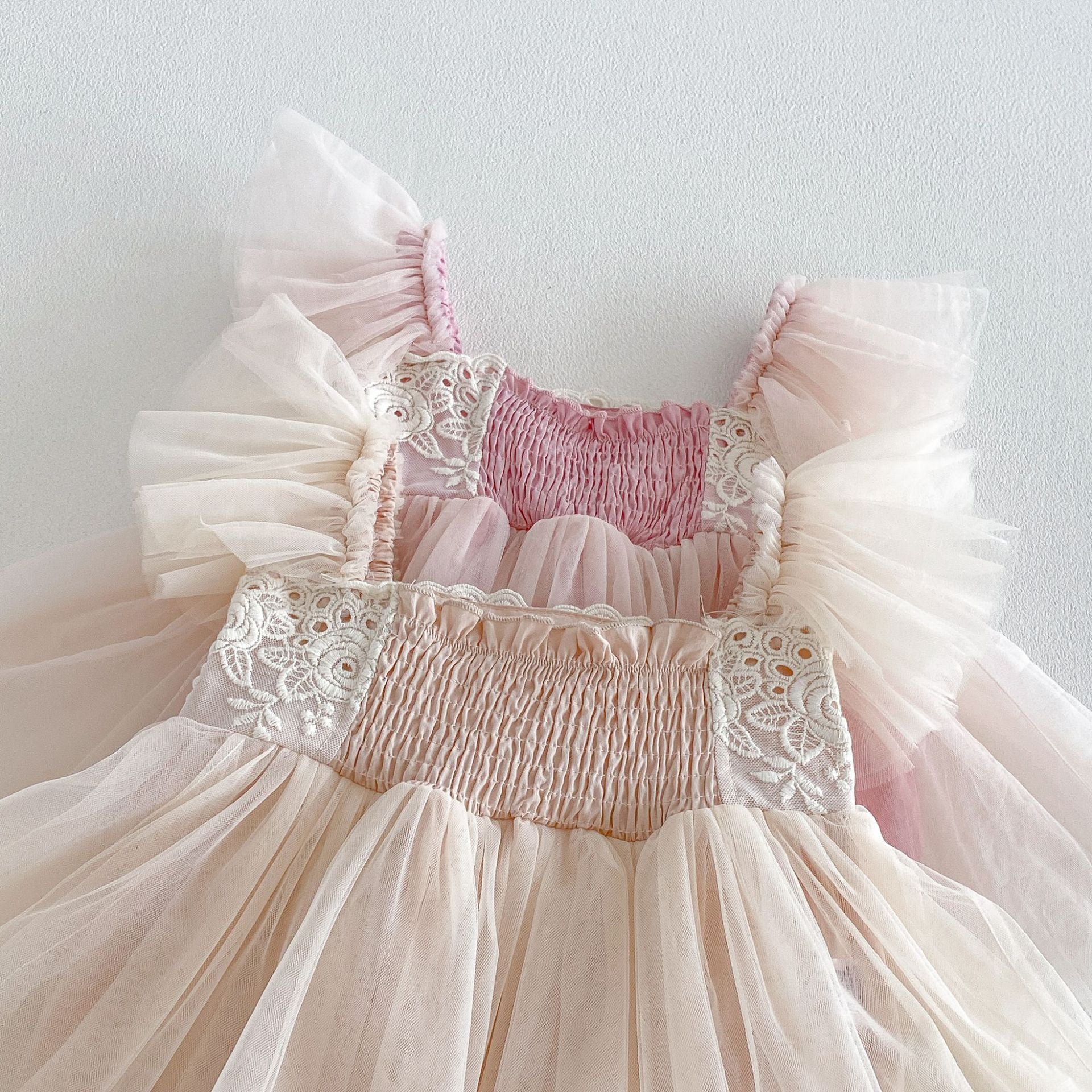 Summer Arrival Baby Girls Fly Sleeves Tulle Patchwork Pink Bodysuit Dress, MyKids-USA®, Baby & Children's Dresses, MyKids-USA -  -  -  -  -  -  - .