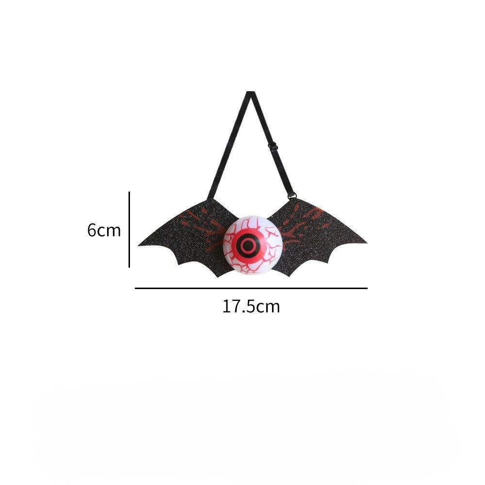 Halloween Glow-in-the-Dark Eyeball and Bat-Themed Tie – Kids Costume Accessory, MyKids-USA®, Costume Accessories, MyKids-USA - Size/Age - Average Size (0-12Y） - Color - Navy Blue (Dark Blue) -  -  - TR2508252236-C.