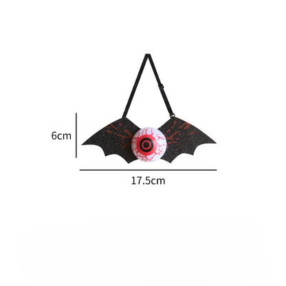 Halloween Glow-in-the-Dark Eyeball and Bat-Themed Tie – Kids Costume Accessory, MyKids-USA®, Costume Accessories, MyKids-USA - Size/Age - Average Size (0-12Y） - Color - Navy Blue (Dark Blue) -  -  - TR2508252236-C.