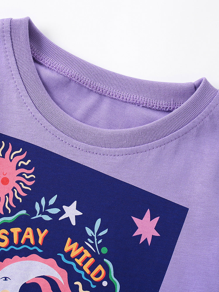 Summer Girls’ Cartoon Pattern T-shirt in European and American Style, MyKids-USA®, T-Shirts, MyKids-USA -  -  -  -  -  -  - .