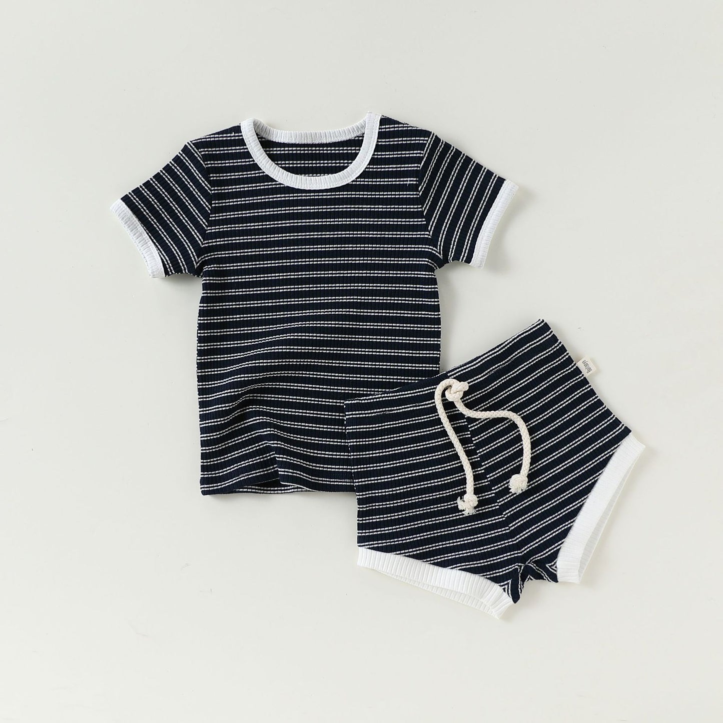 Summer Baby Kids Striped T-shirt and Bloomers Clothing Set, MyKids-USA®, Baby & Toddler Outfits, MyKids-USA - Size/Age - 73 (6-9M) - Color - Blue -  -  - TR2603080032-B.