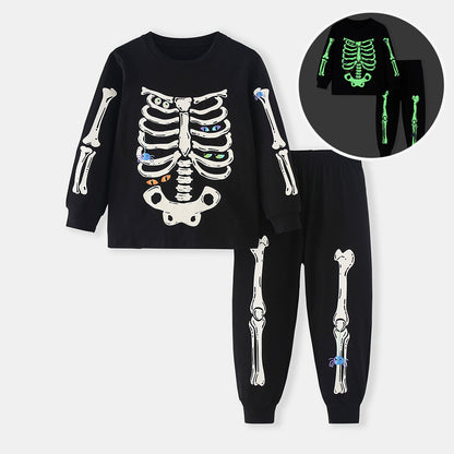 MyKids-USA® Winter and Autumn Baby Kids Halloween Cartoon Pattern Long Sleeves Sweatshirt and Pants Clothing Set