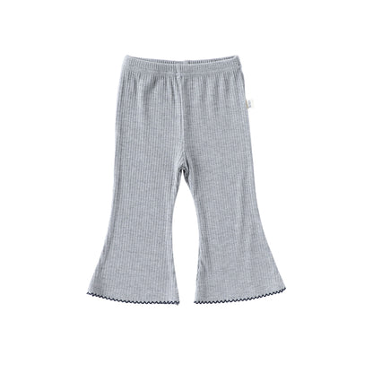 Casual Baby Kids Girls Plain Flared Pants, MyKids-USA®, Baby & Toddler Bottoms, MyKids-USA - Size/Age - 80 (9-12M) - Color - Grey -  -  - TR2509242326-B