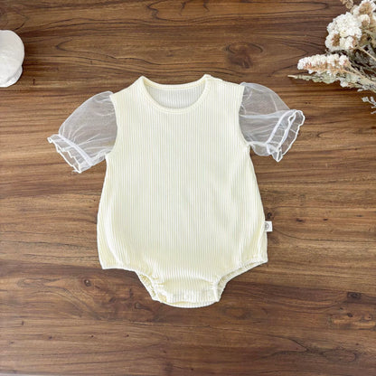 Summer Arrival Baby Kids Girls Sleeveless Floral Pattern Strap Overalls and Beige Onesies Clothing Set, MyKids-USA®, Baby & Toddler Outfits, MyKids-USA -  -  -  -  -  -  - 