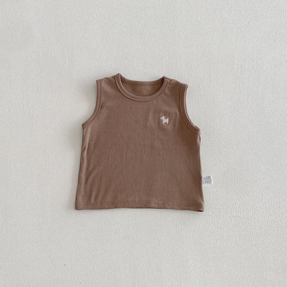 Arrival Summer Baby Kids Boys Solid Color Sleeveless Puppy Pattern Vest, MyKids-USA®, Baby & Toddler Coats & Jackets, MyKids-USA - Size/Age - 80 (9-12M) - Color - Khaki -  -  - TR2603221450-D.