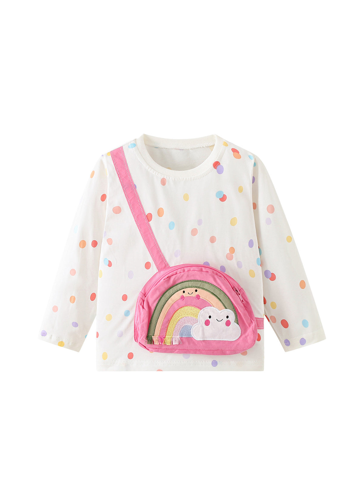 MyKids-USA® Spring and Autumn Baby Kids Girls Polka Dots Pattern Long Sleeves Top