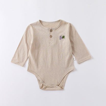 Embroidered Graphic Long Sleeve Onesies