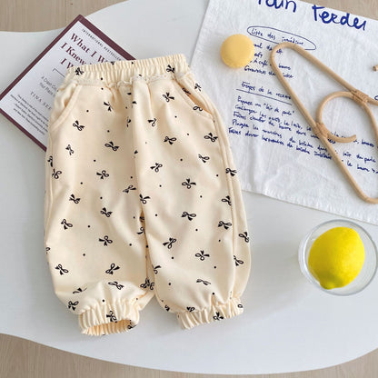 Autumn and Spring Arrival Casual American Style Butterfly-bows Pattern Pants for Girls, MyKids-USA®, Baby & Toddler Bottoms, MyKids-USA - Size/Age - 73 (6-9M) - Color - Apricot -  -  - TR2510202318-A